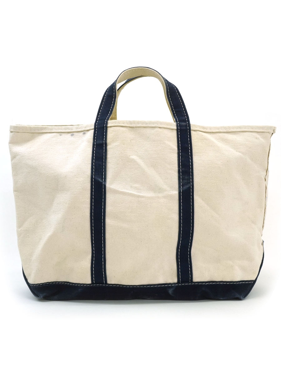 80's L.L.Bean BOAT AND TOTE 生成りxネイビー