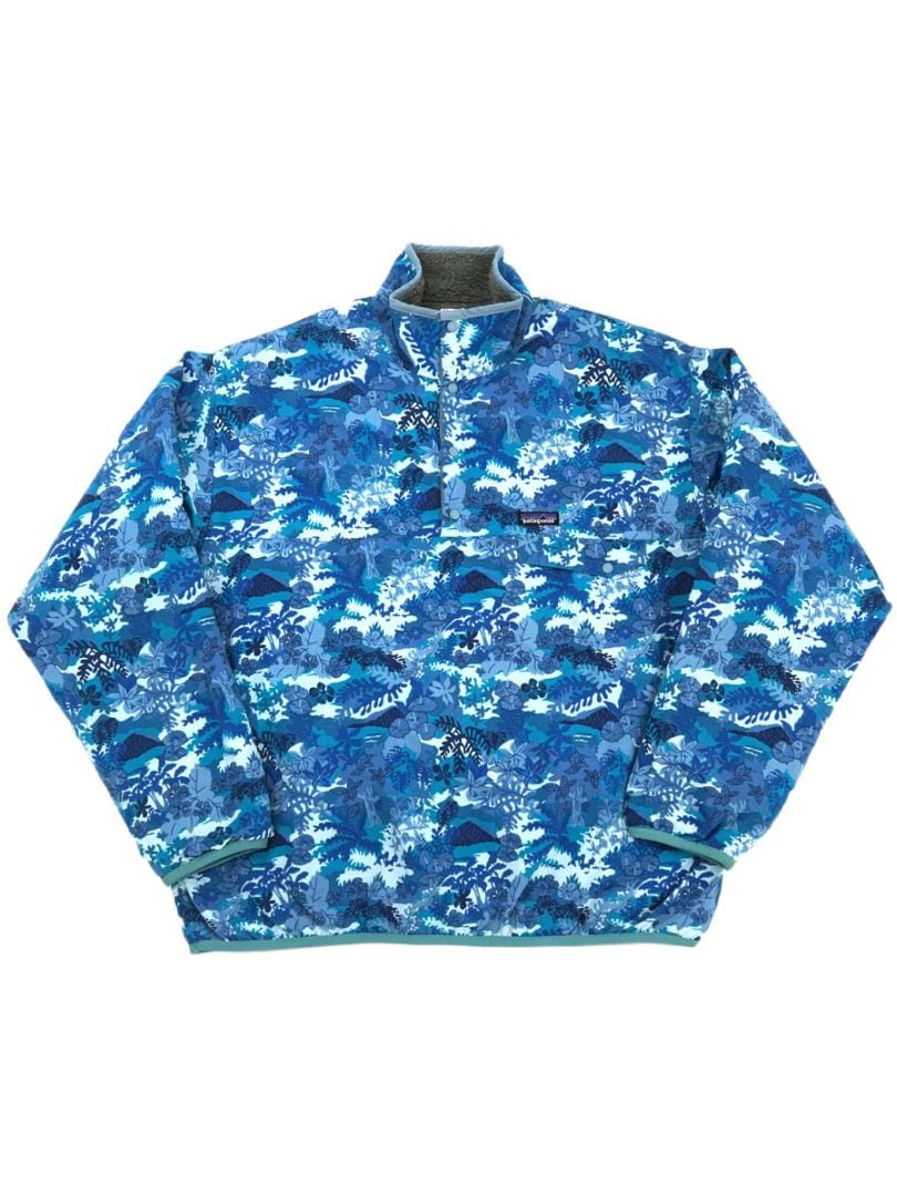 08 パタゴニア リバーシブルスナップTプルオーバー ボタニカル総柄x