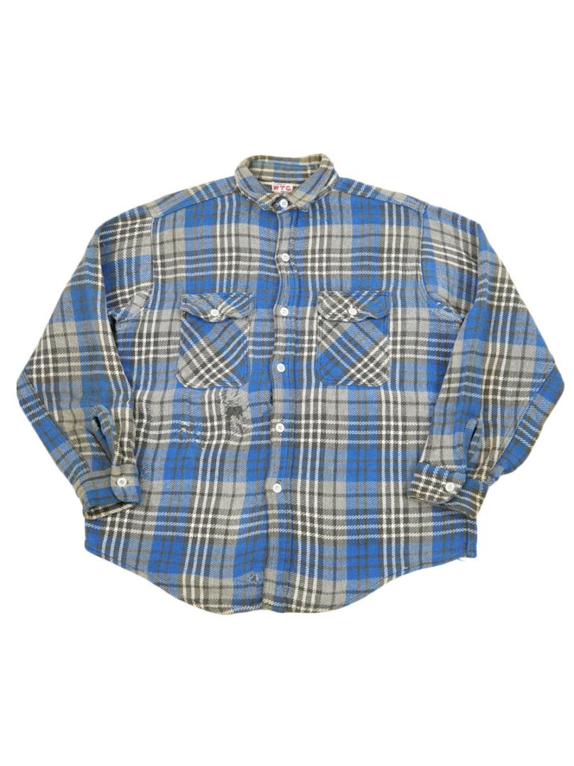 60's WTG 好配色チェック フランネルシャツ 実寸(15 1/2位