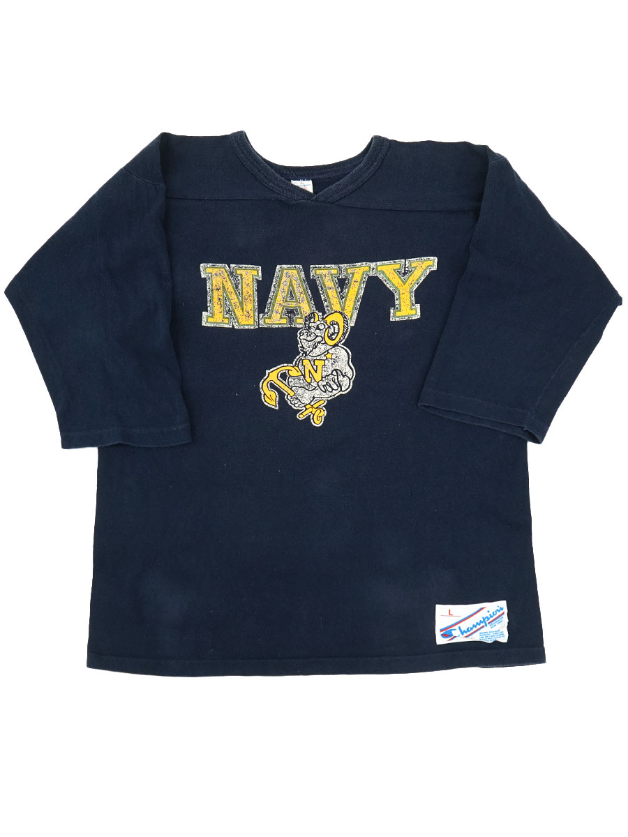 Championチャンピオン 無地七分袖Tシャツ 80sトリコタグ ベースボール Championチャンピオン 無地七分袖Tシャツ 80sトリコタグ ベース