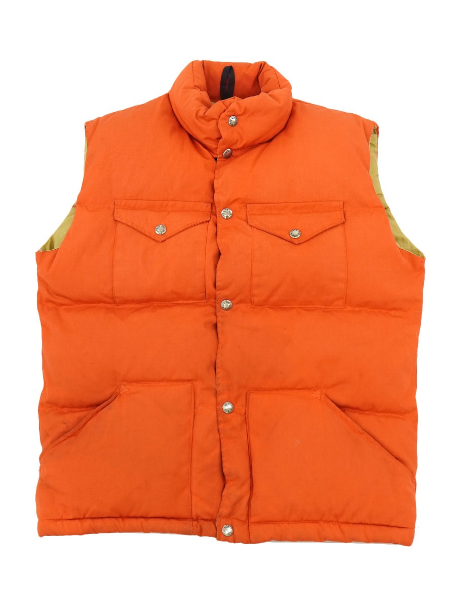 80's ノースフェイス 茶タグ ダウンベスト (L) ブリックオレンジ 80's ノースフェイス 茶タグ ダウンベスト (L) ブリックオレンジ