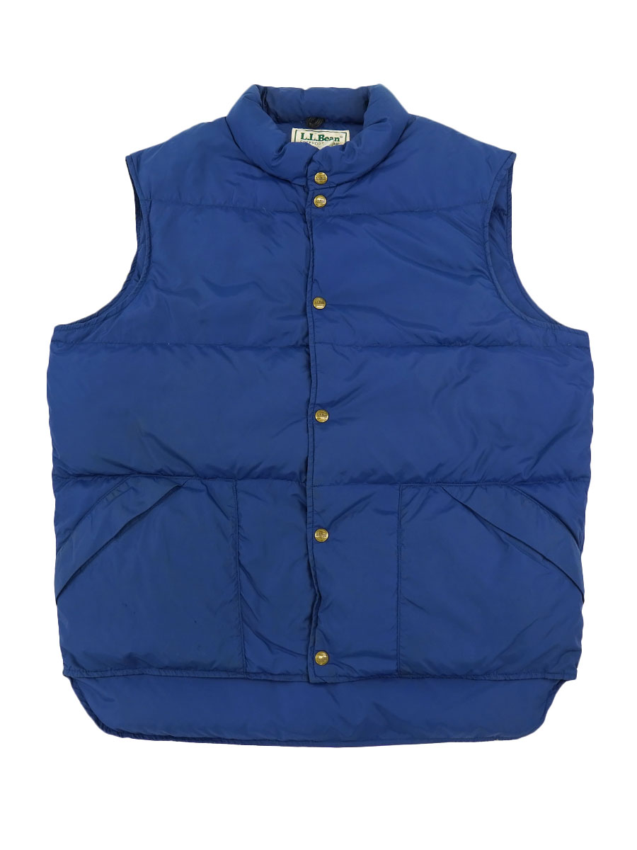 llbean 80s ダウンベスト 80's～ L.L.BEAN 2ポケ ダウンベスト ネイビー 表記(L) USA製 | すべて