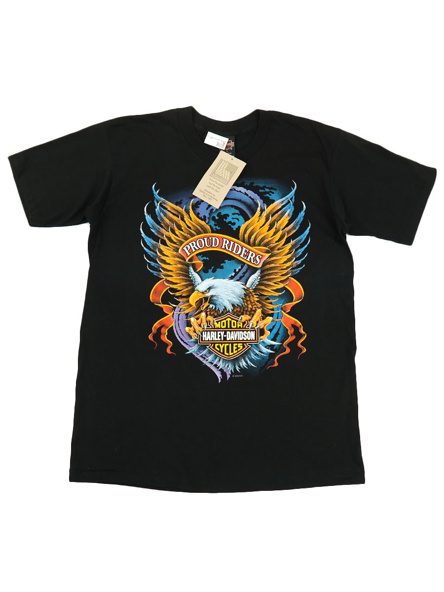 90's H-D ハーレーダヴィッドソン ''PROUD RIDERS'' 両面プリント T
