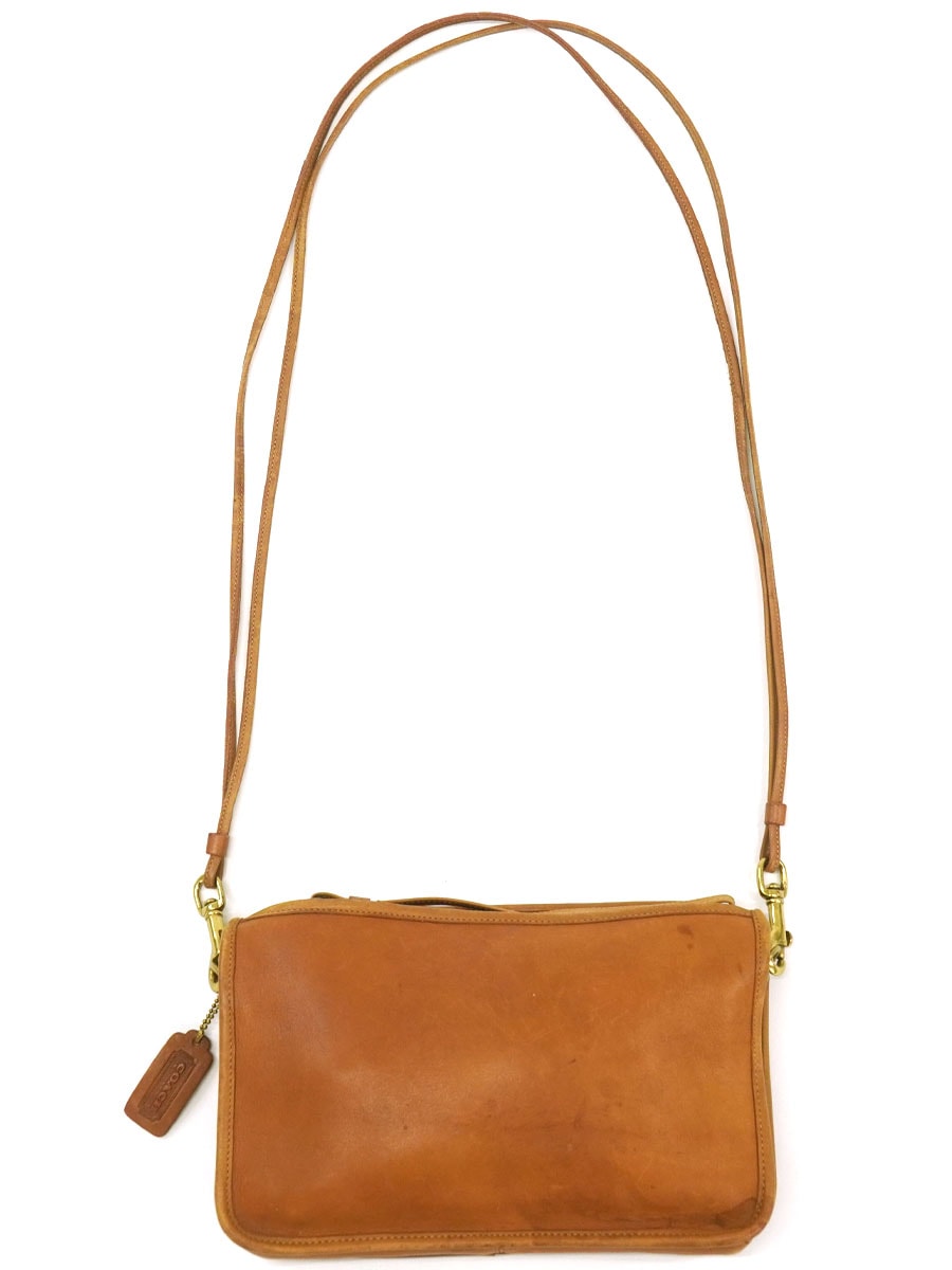 COACH レザー ショルダーバッグ キャメル USA製 | すべての商品