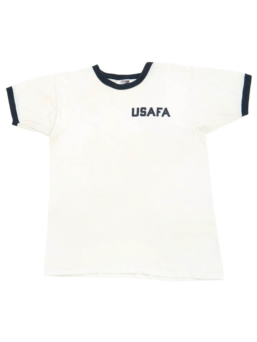 80's トリコタグ チャンピオン ''USAFA'' リンガーTシャツ 表記(L