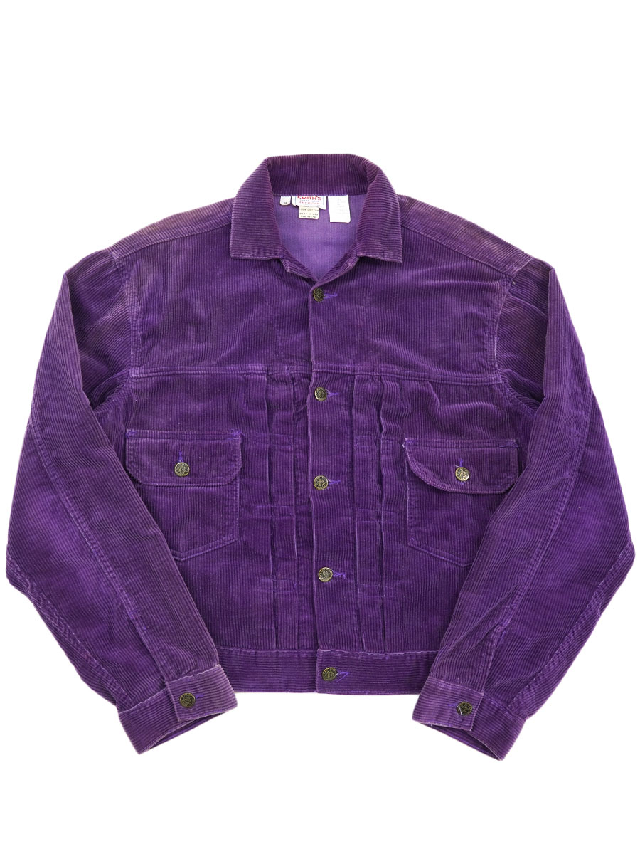 SMITH'S コーデュロイジャケット 2nd ハギ付 紫 USA製 80s 80's SMITH'S 2nd型 コーデュロイジャケット ハギ付き パープル 表記(M