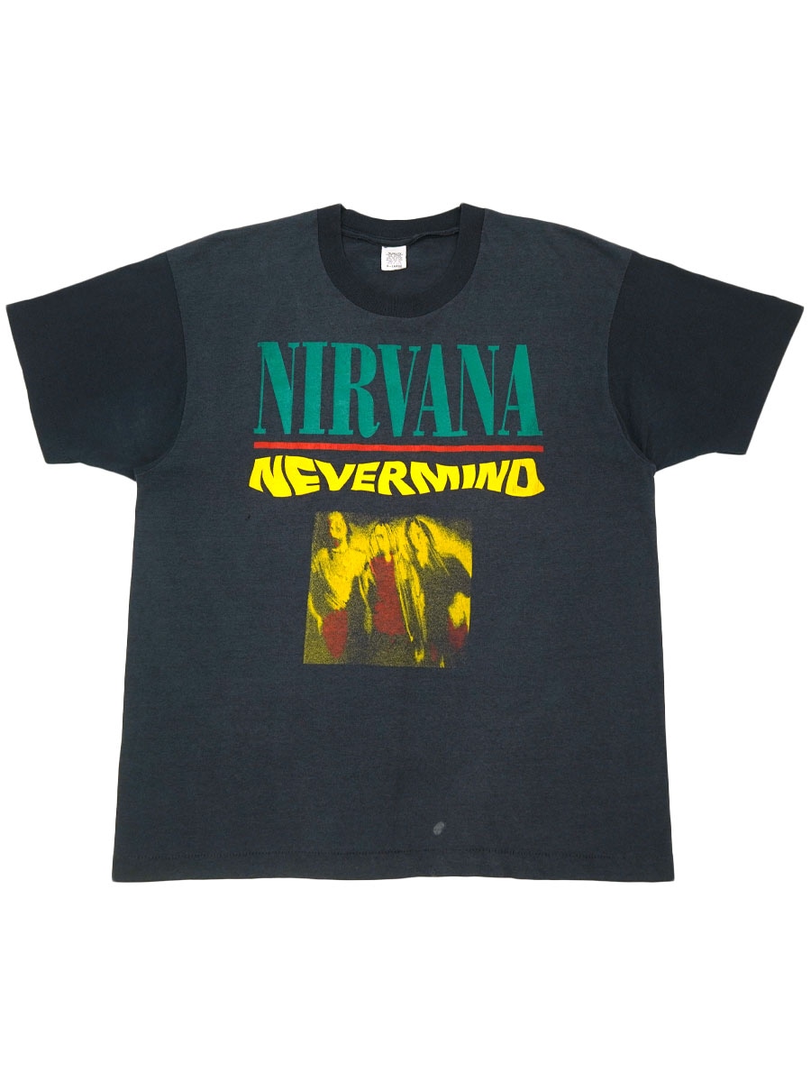 90's QUALITY KNITWEAR NIRVANA ''NEVERMIND'' 両面プリント Tシャツ