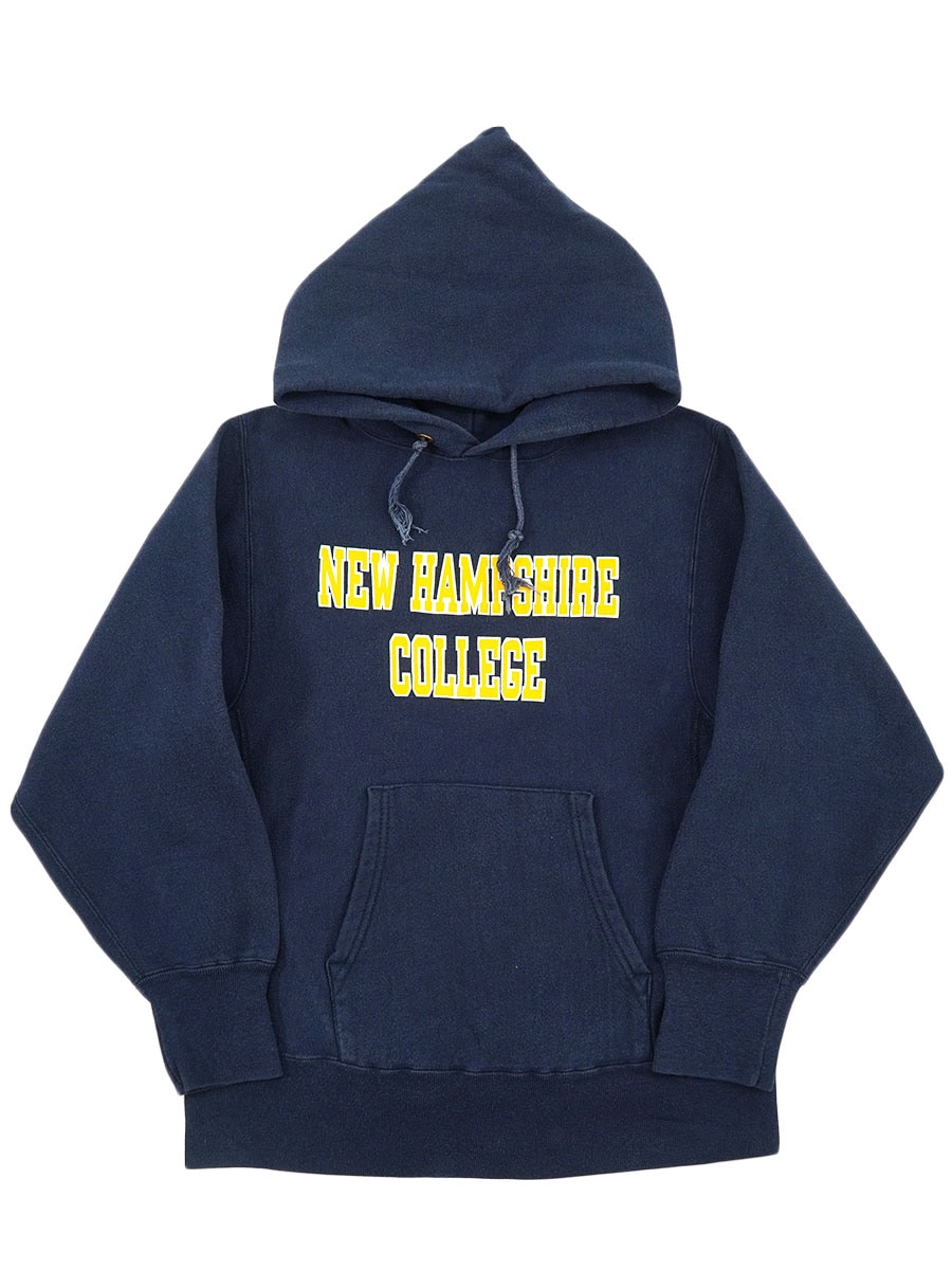 80's プリントタグ チャンピオンRWパーカ ''NEW HAMPSHIRE COLLEGE'' 3段プリント 表記(S)