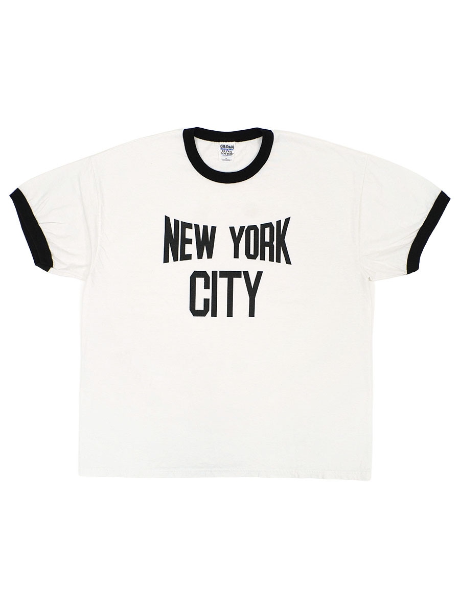 【新品】THE ACADEMY NEW YORK プリントTシャツ 00's GILDAN ''NEW YORK CITY'' プリント リンガーTシャツ 表記(XL