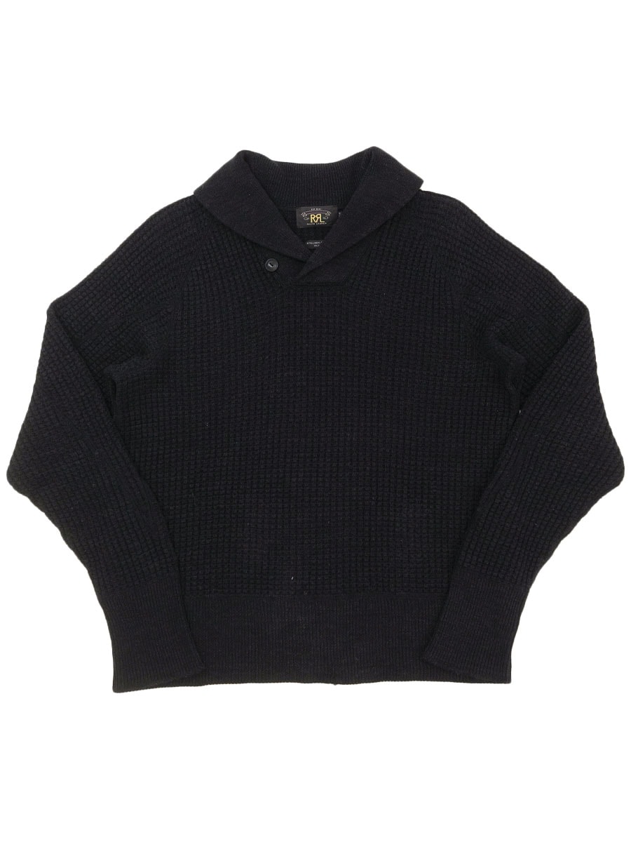 RRL ダブルアールエル 100%コットン ニットセーター ブルー Mサイズ