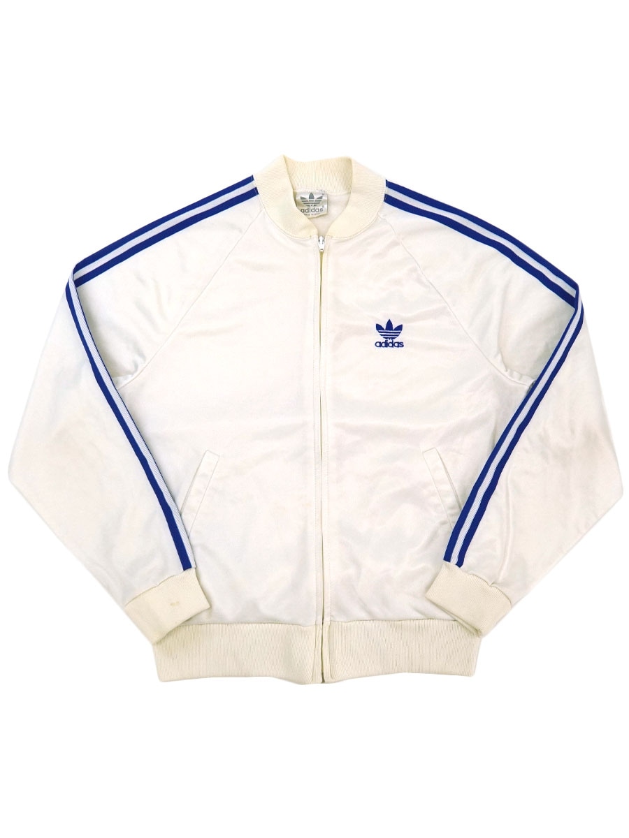 80's adidas スリーストライプ トレフォイルロゴ刺繍 トラックジャージ