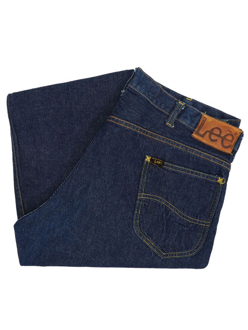 70's Lee 101Z サイド黒タグ デニムパンツ 濃紺 実寸(36x28位) 片耳