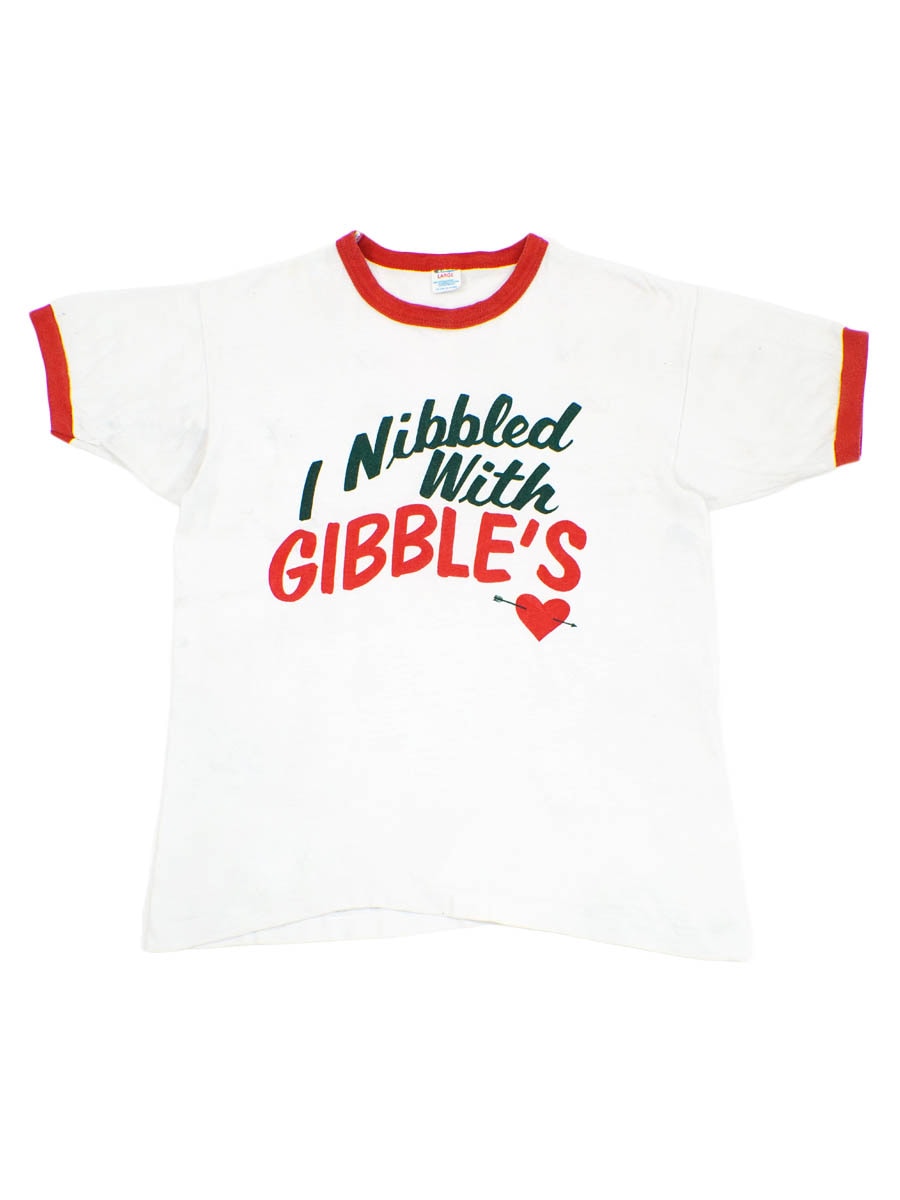 80's トリコタグ チャンピオン ''I Nibbled With GIBBLE'S'' 染み込み