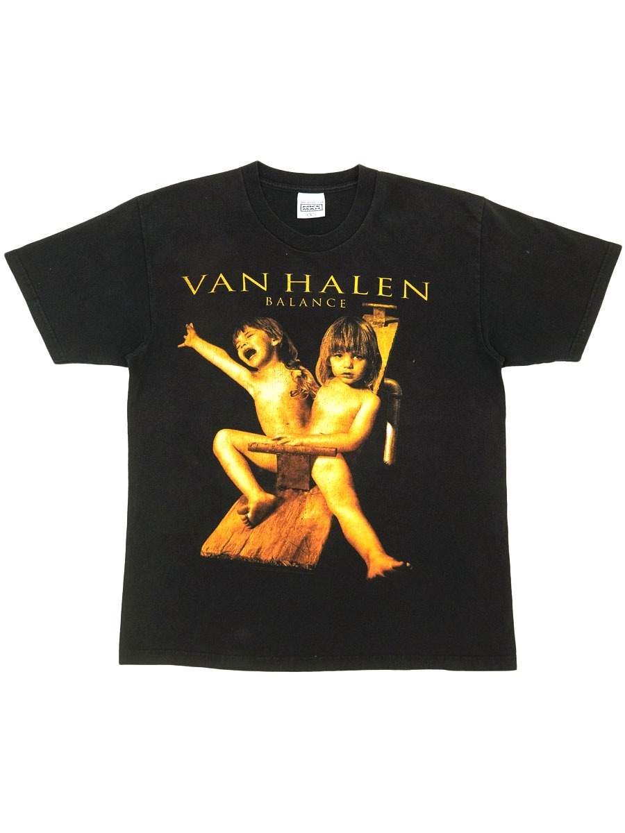 90's NICE MAN ヴァン・ヘイレン ''BALANCE'' 両面プリント Tシャツ ブラック 表記(L) USA製
