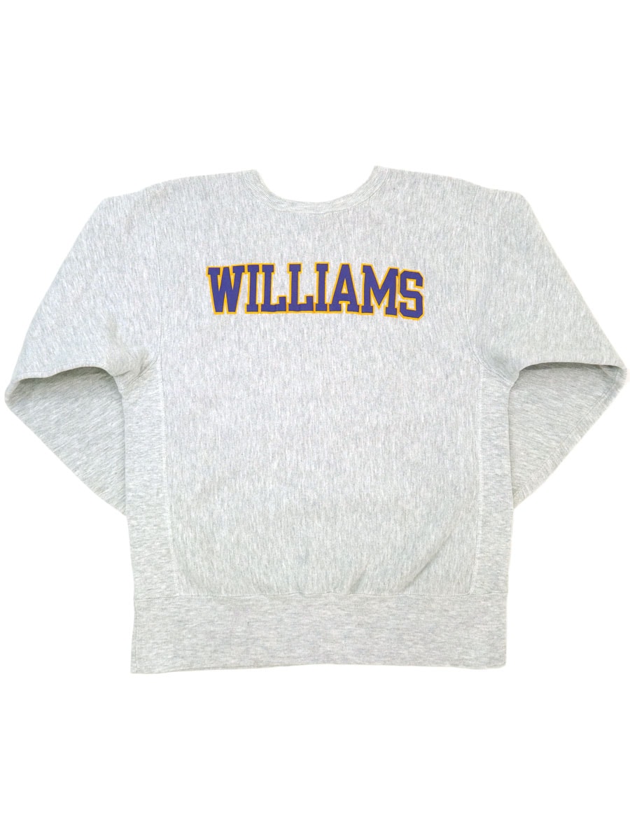 90's 刺繍タグ チャンピオンRW ''WILLIAMS'' 両面プリント グレー 表記(L) USA製