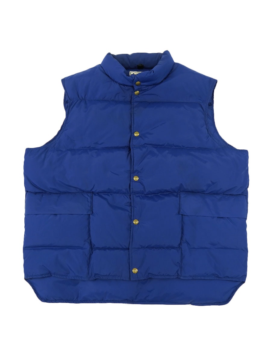 80's～ L.L.BEAN 2ポケ ダウンベスト ネイビーブルー 表記(XL) USA製