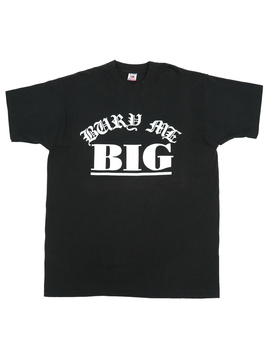 90s FRUIT OF THE LOOM ''BURY ME BIG'' プリントTシャツ ブラック 表記(XL) USA製