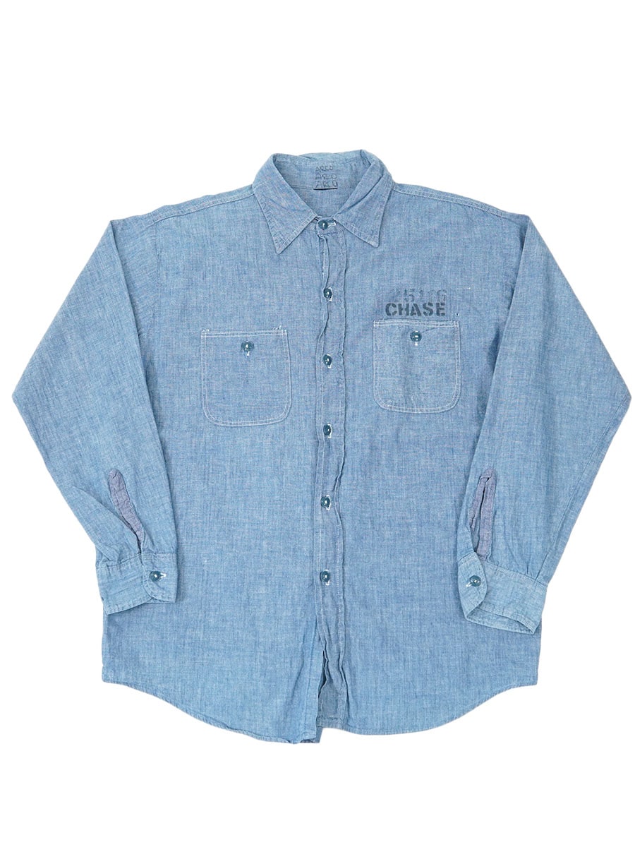 60's～ シャンブレーシャツ 表記(16 1/2) ステンシル