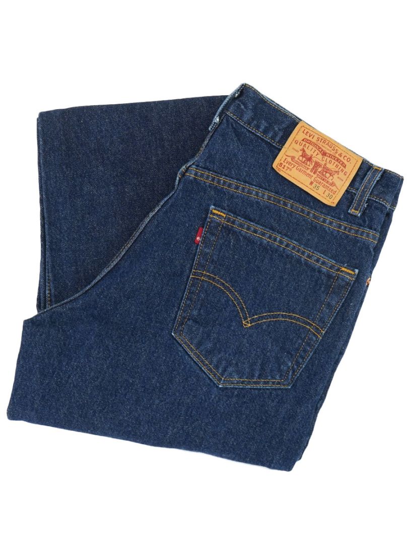 90's Levi's517 デニムパンツ 濃紺 表記(35x30) USA製 Rマークのみ赤タブ