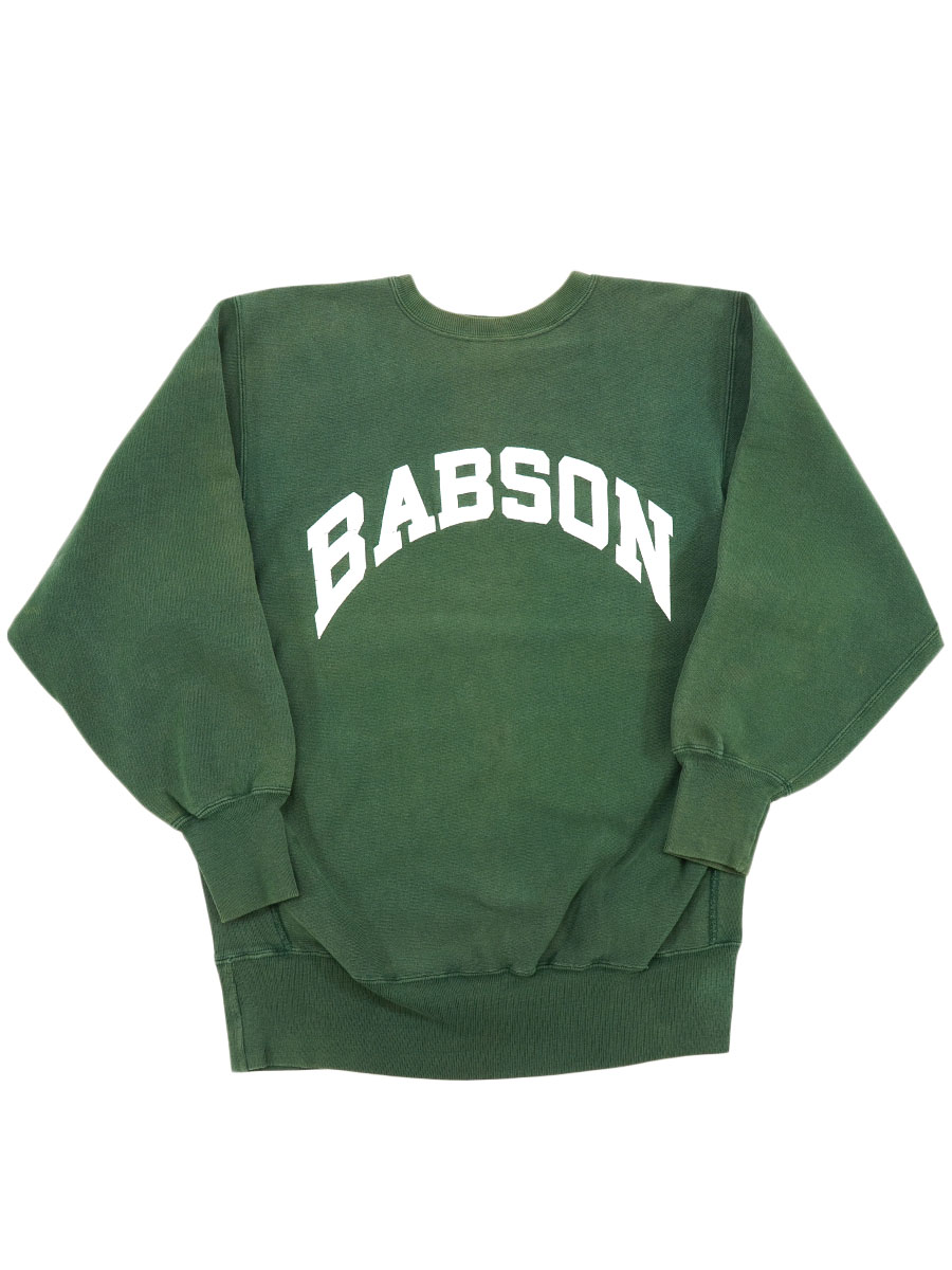 90's 刺繍タグ チャンピオンRW ''BABSON'' グリーン 表記(XL) USA製