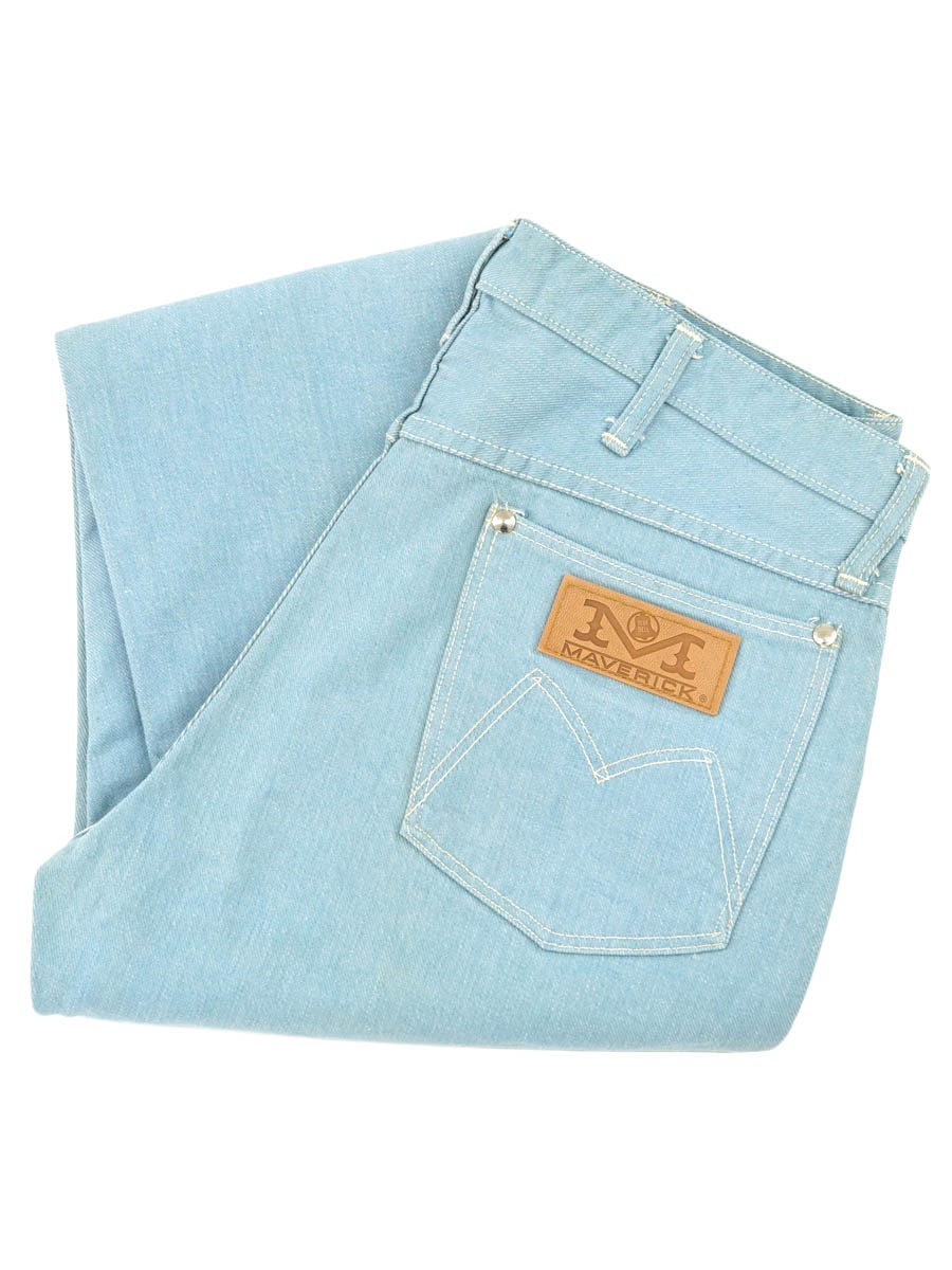 60's MAVERICK サックスブルー デニムパンツ 実寸(33x28位) | すべての