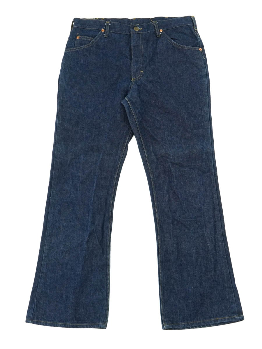 80s Lee 左綾　ブーツカット 80's Lee 200 ブーツカット デニムパンツ 濃青 実寸(35x30位) USA製