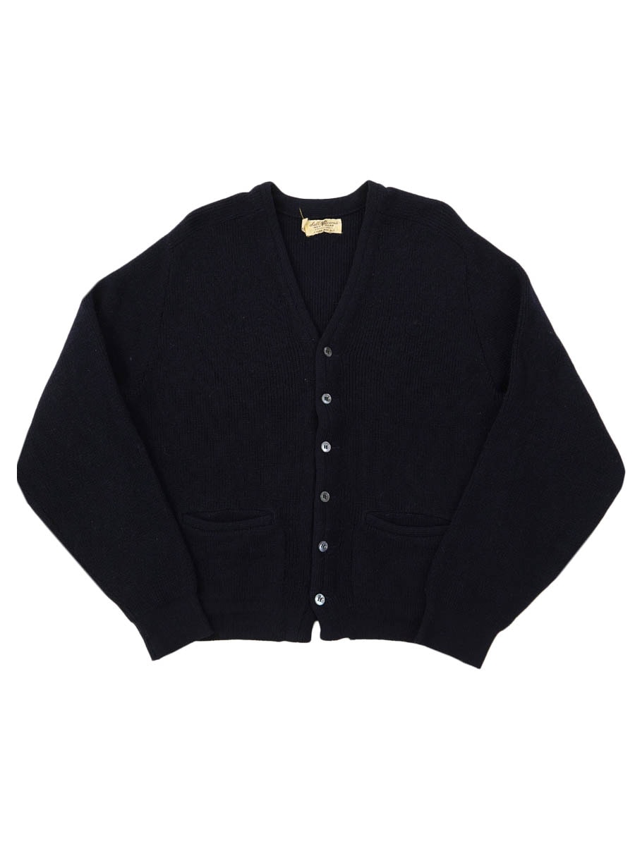 60's LORD JEFF 無地 ウールカーディガン ネイビー 表記(M) | すべての