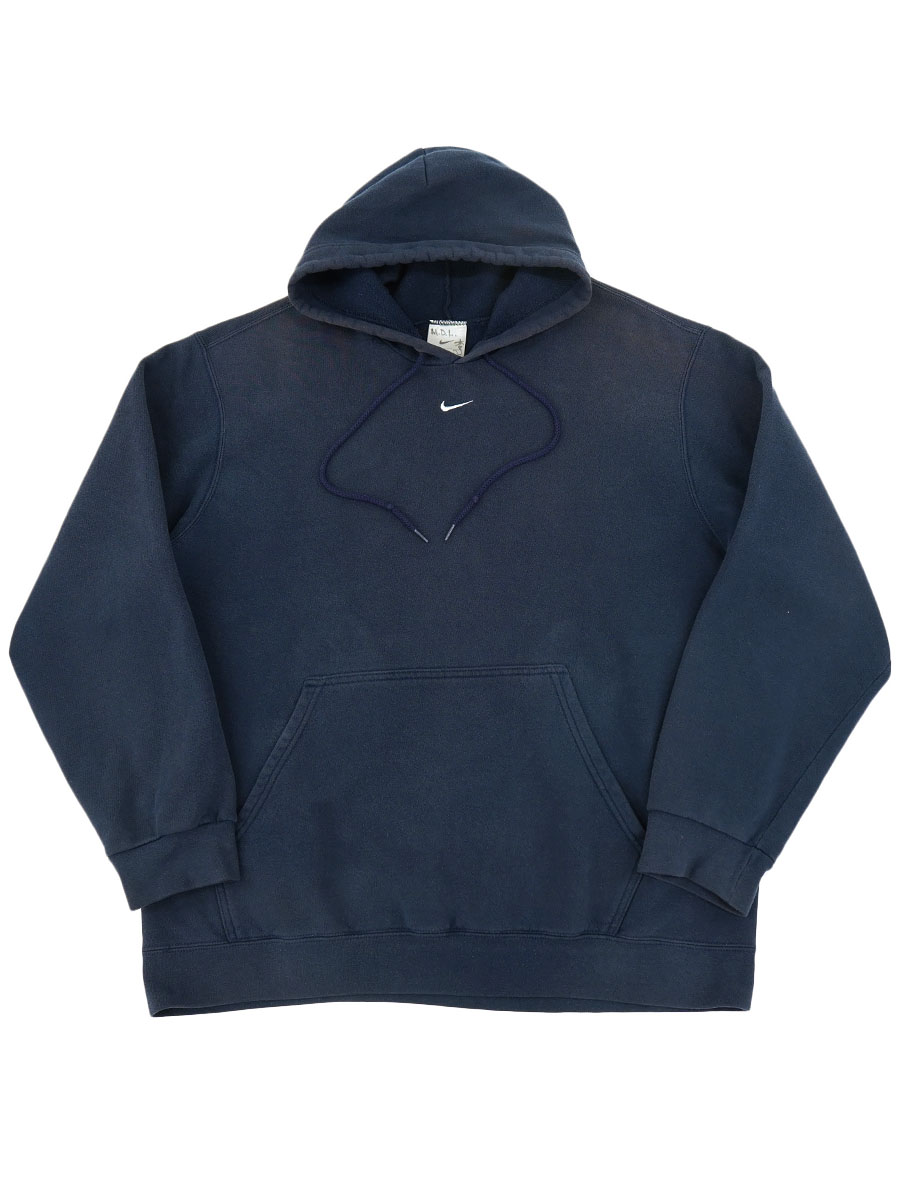 90's～ NIKE センタースウォッシュ スウェットパーカー ネイビー 表記