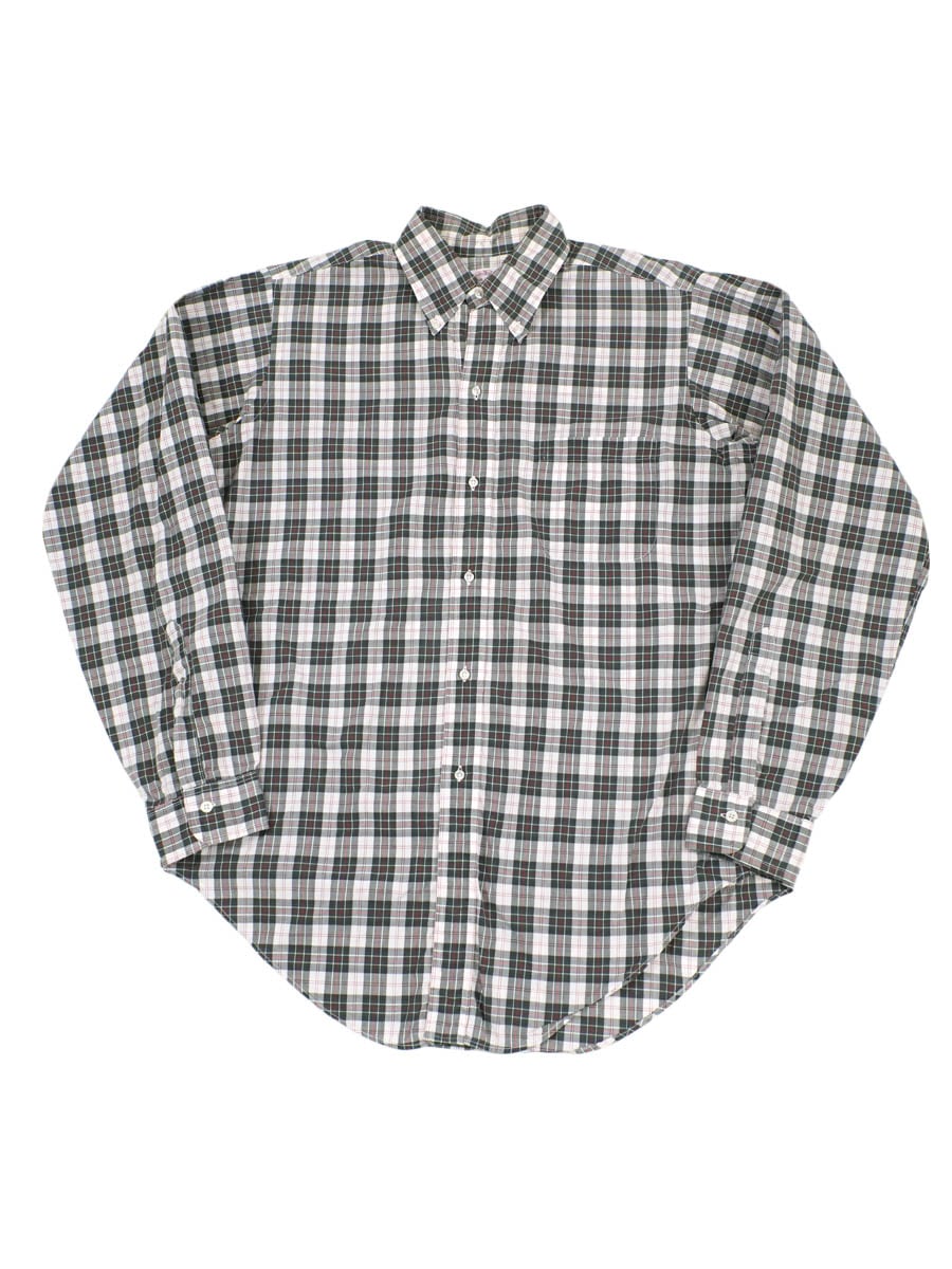 70S BROOKS BROTHERS 6ボタン マドラスチェック BDシャツ 70's～ Brooks Brothers Makers 6ボタン 好配色チェック ボタンダウン