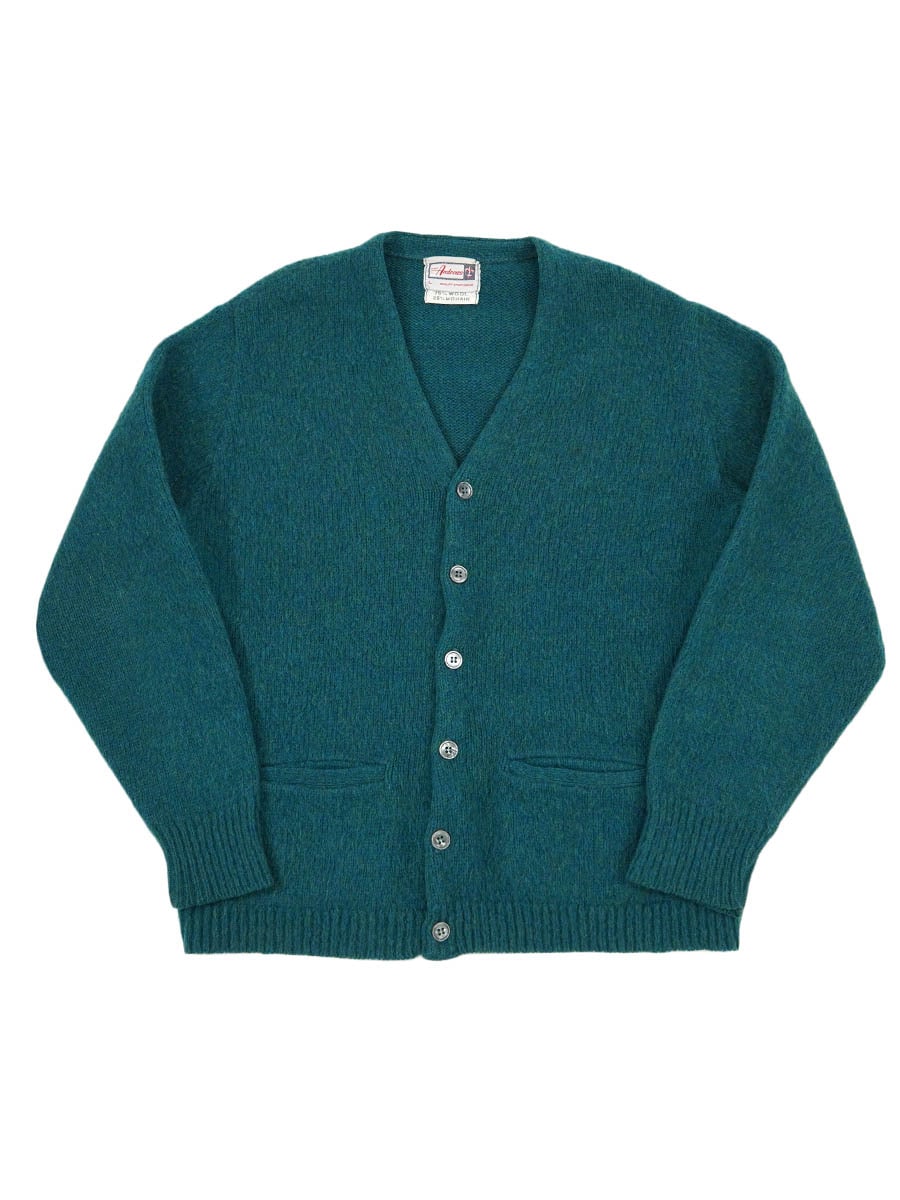 vintage 60s Matt Andrews モヘア　カーディガン 60's MATT Andrews ウールモヘアカーディガン ティール 表記(L) | NEW