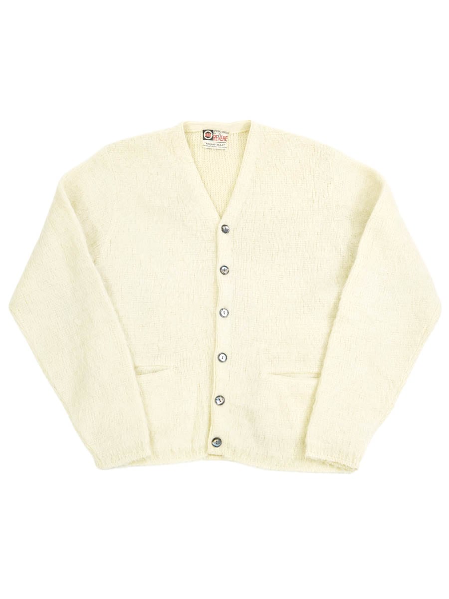 トップス 60's YOUNG BREED BY REVERE SHAG-RAC S Vintage 60s Young Breed REVERE Shag-Rac Cardigan M Yellow Mohair