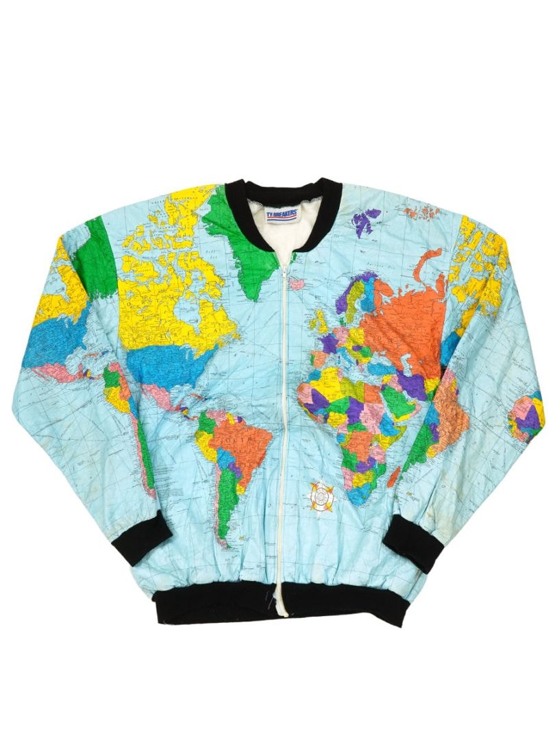 TORU着用 Rags McGREGOR 地図柄 ブルゾン TORU着用 Rags McGREGOR 地図柄 ブルゾン ペーパージャケット