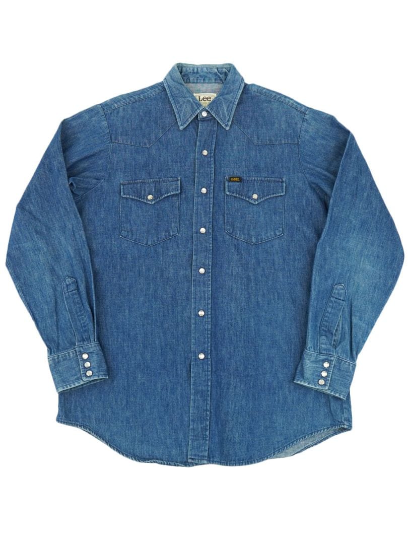 70's Lee デニムウエスタンシャツ 実寸(ML位)