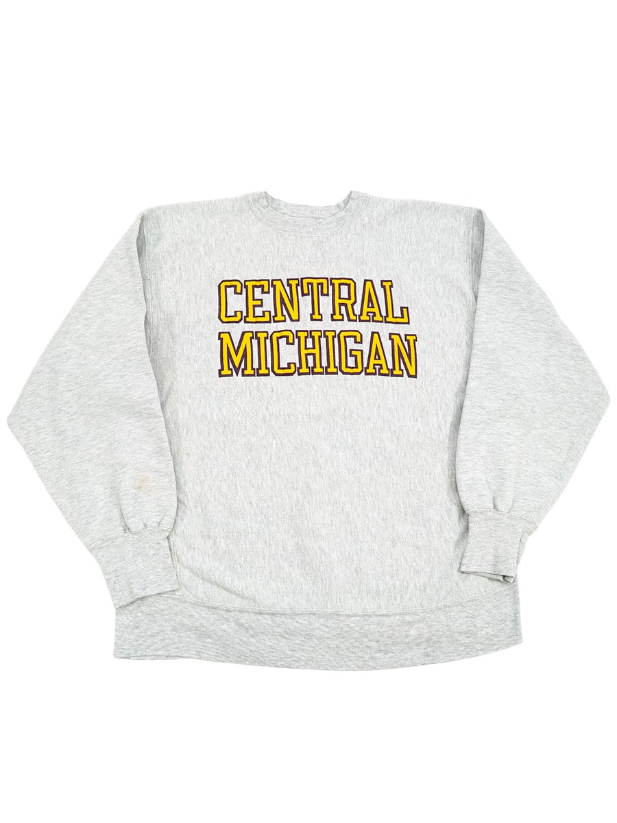 80's プリントタグ チャンピオンRW ''CENTRAL MICHIGAN'' 表記(XL) USA製