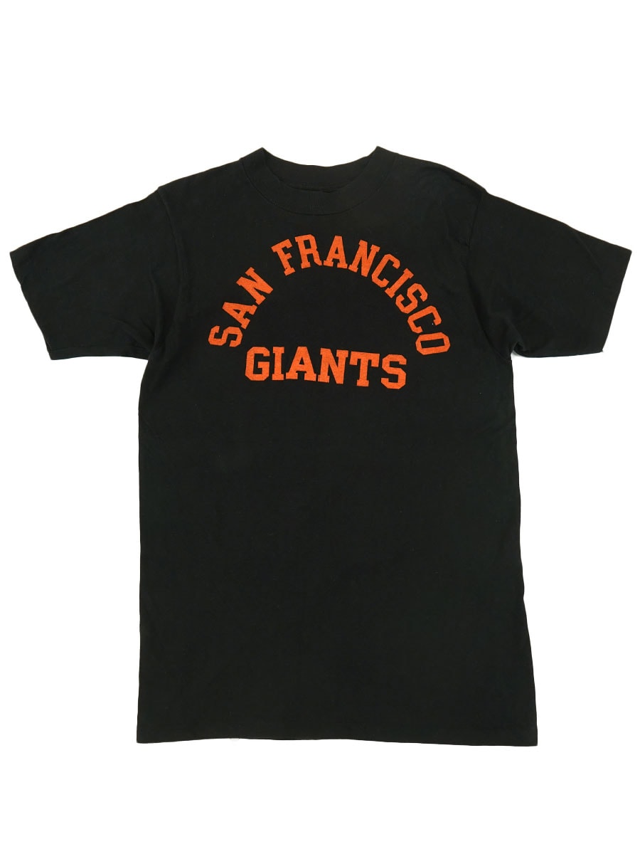 80's HEAVY ''SAN FRANCISCO GIANTS'' 100%コットンTシャツ 表記(M) USA製 黒