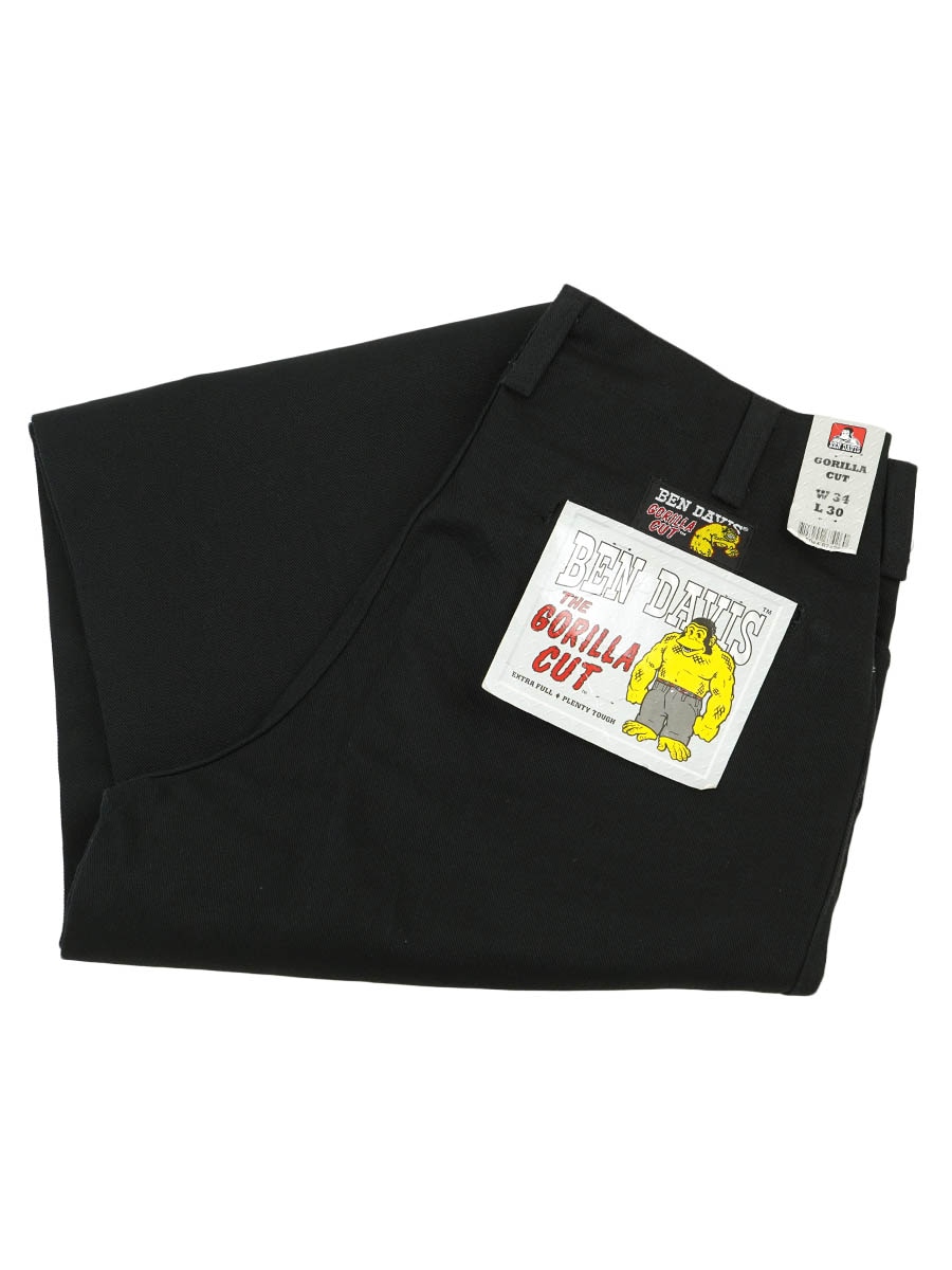 MEXICO製 BEN DAVIS GORILLA CUT ワークパンツ ブラック 表記(34x30) フラッシャー付き未使用