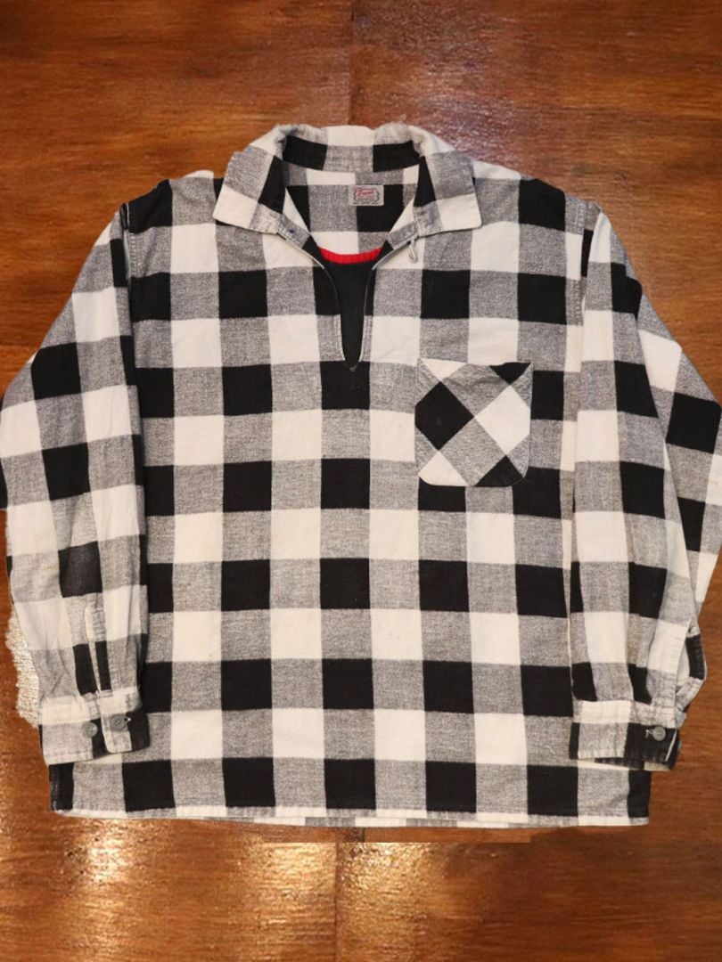 001950s FLANNEL SHIRT , Size L
