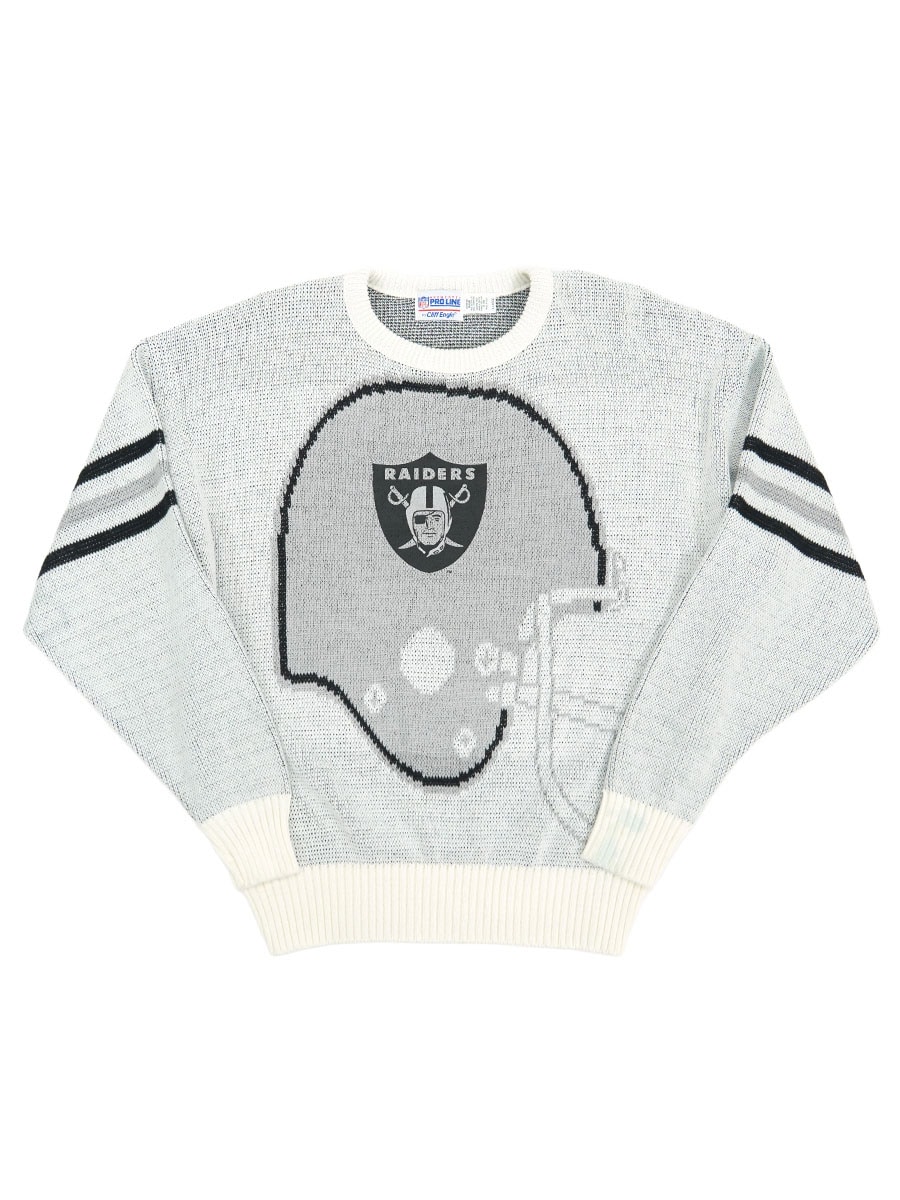 80's Cliff Engle ''RAIDERS'' ニットセーター 表記(XL) USA製　