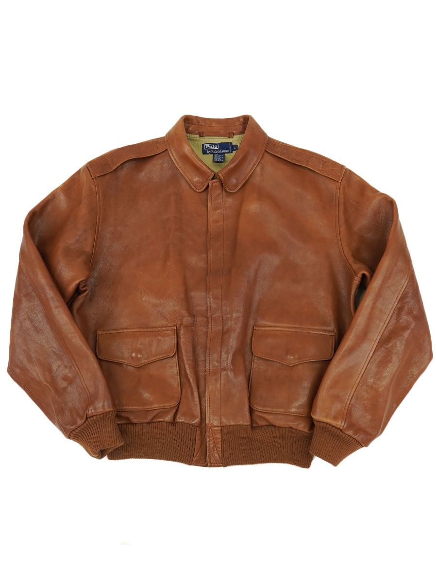 美品✨RALPH LAUREN ラルフローレン レザージャケット Ｌ ラルフローレン A-2タイプ レザージャケット 表記(L) | SOLD OUT