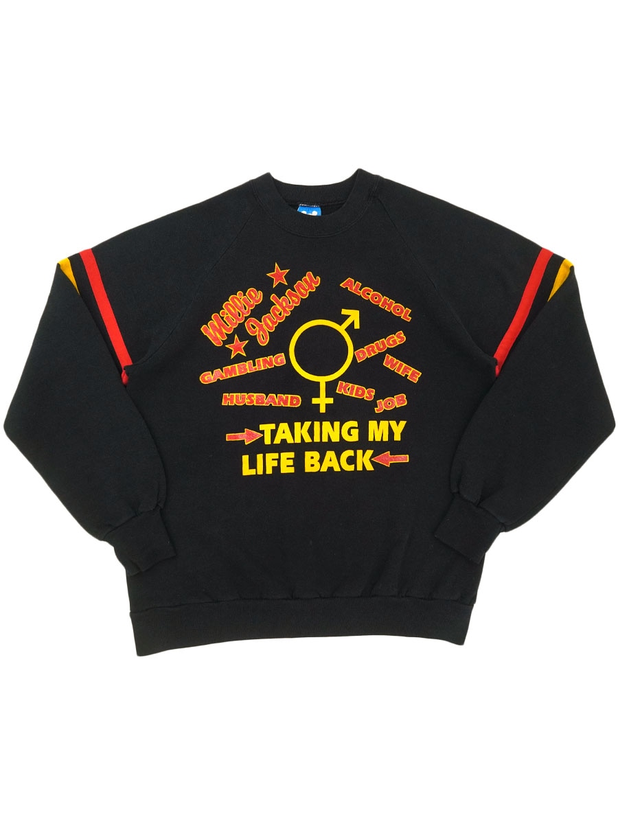 80's Disney ''Millie Jackson'' 袖ライン ラグランスリーブスウェット