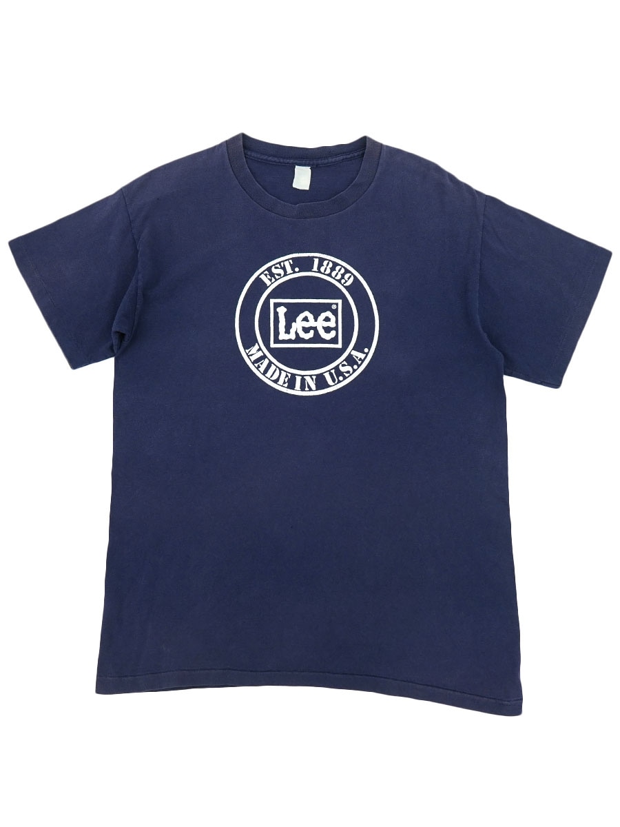 80's Lee ロゴTシャツ ネイビー 表記(L) 