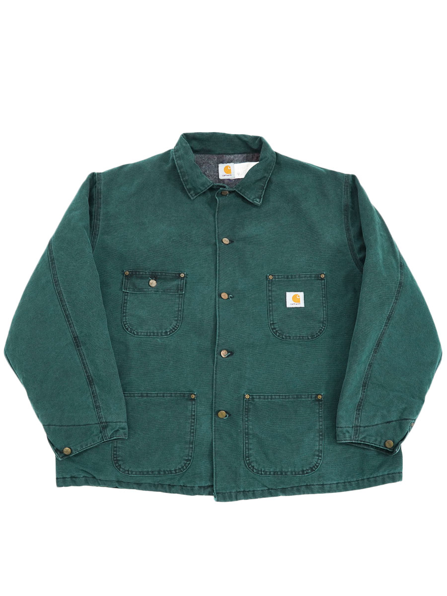 80's～ カーハート ミシガンチョアコート ティール 実寸(2XL位)
