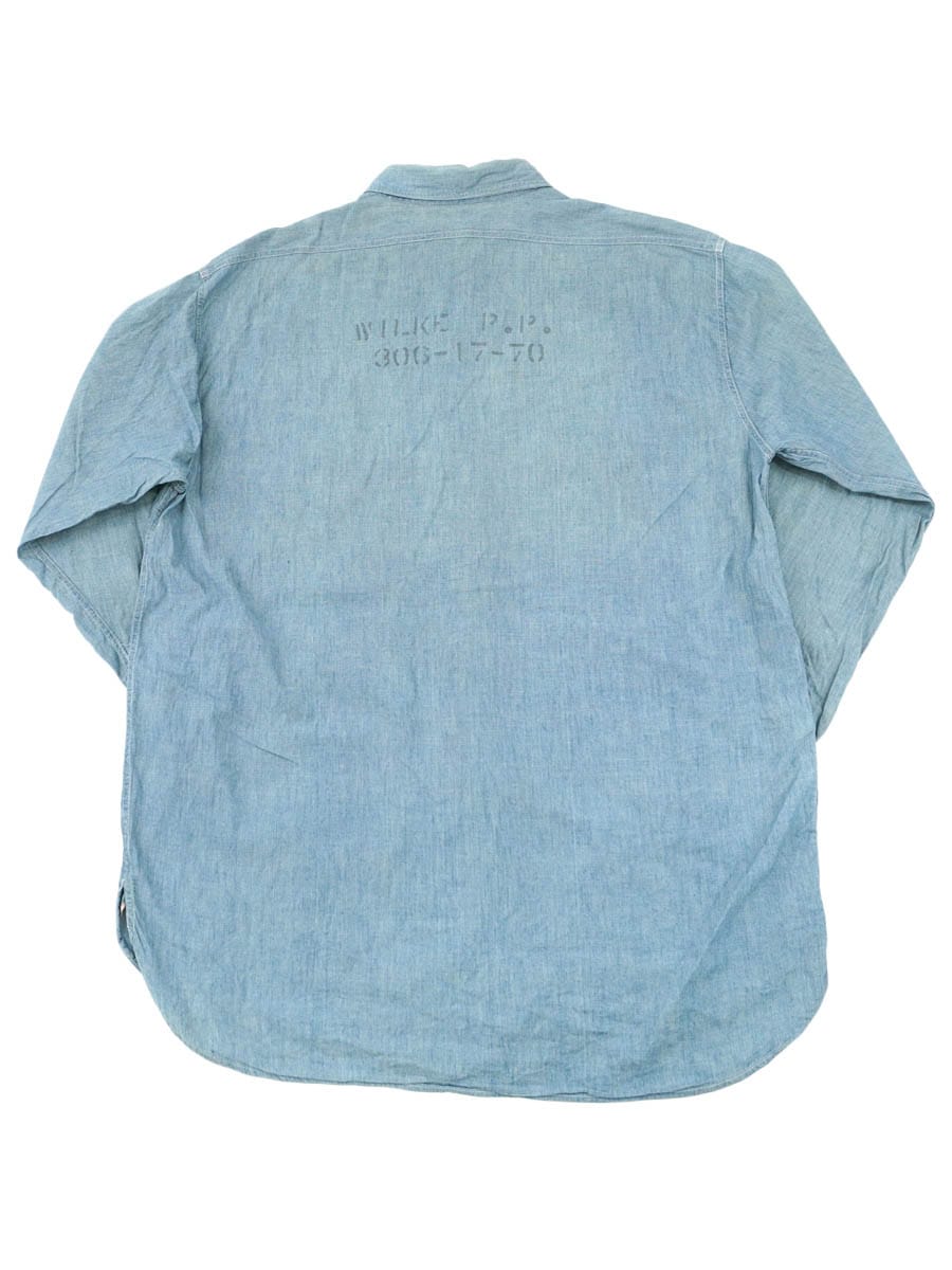 40's～ U.S.NAVY シャンブレーシャツ ステンシル 実寸(16位)