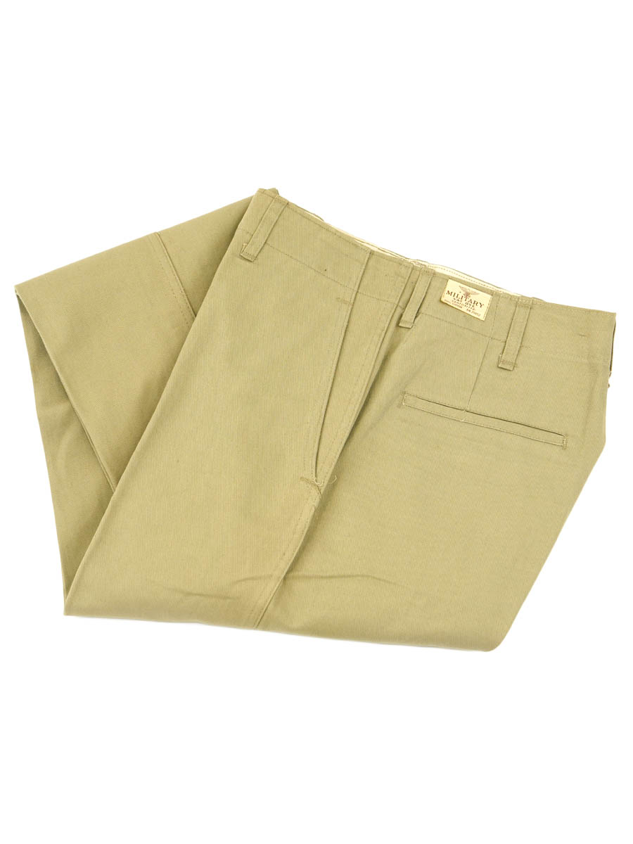 70's MILITARY VAT DYE チノトラウザーズ ジッパータイプ 表記(31x31) DEAD