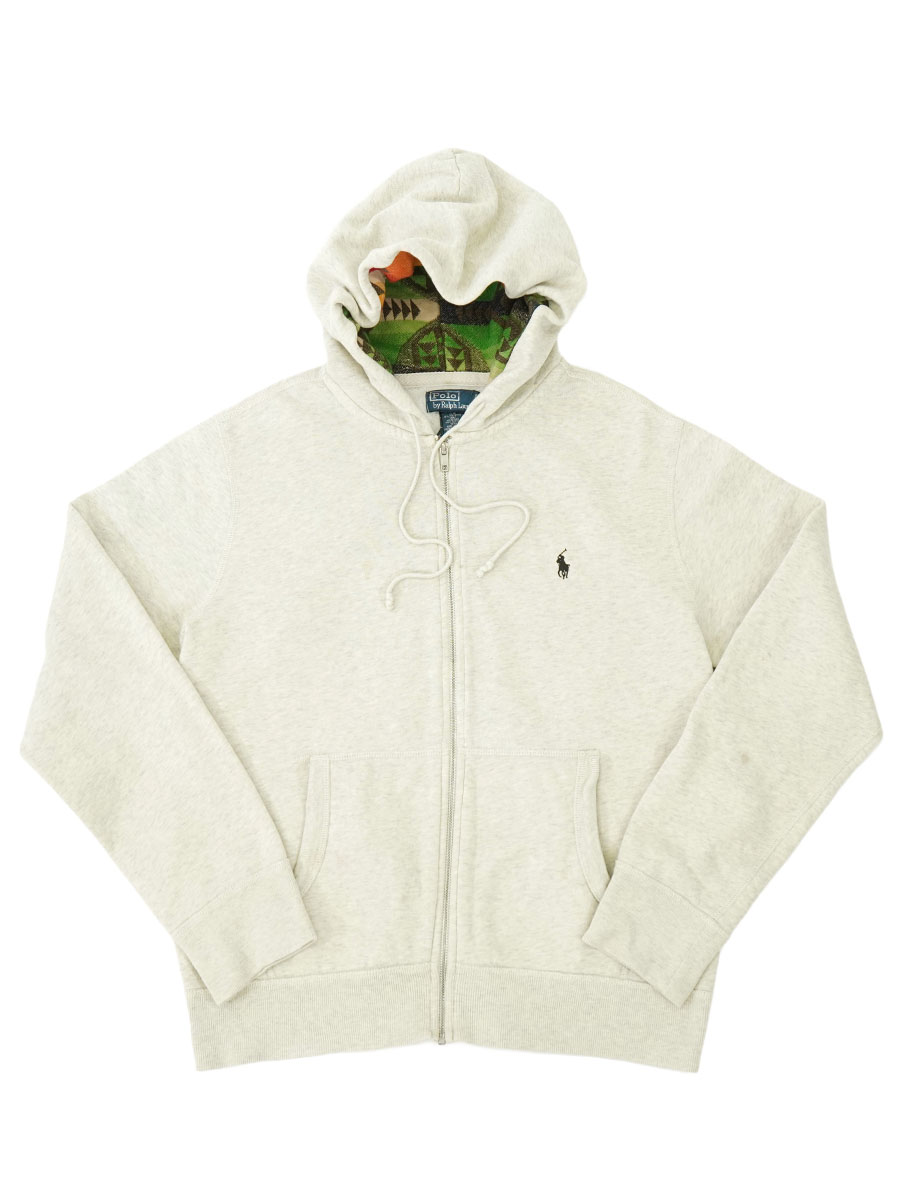 ラルフローレン フルジップパーカ ネイティブライナー クリーム 表記(L)