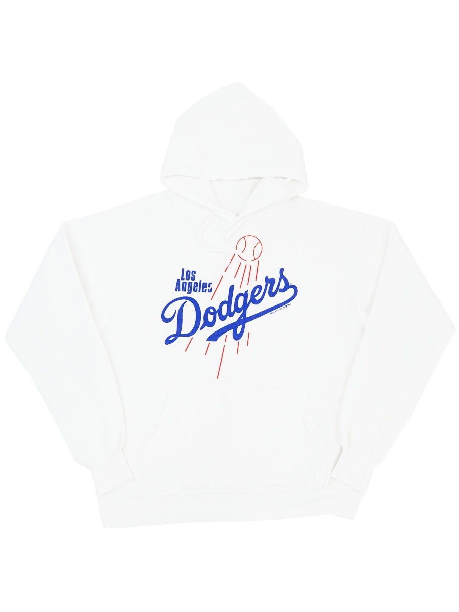 90's Hanes ''Los Angeles Dodgers'' スウェットパーカ ホワイト 表記(L)