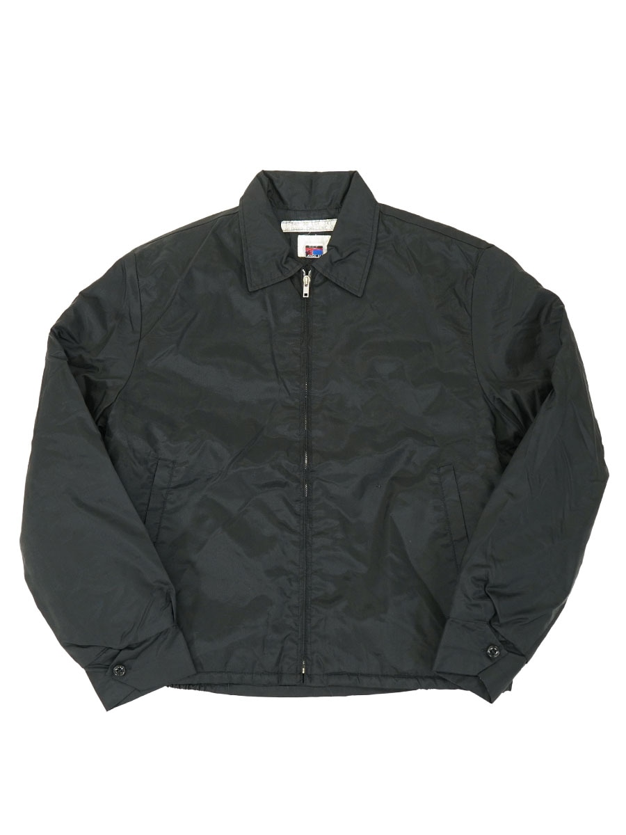 80's California ナイロン フルジップジャケット 中綿入りキルティングライナー ブラック　表記(L) USA製