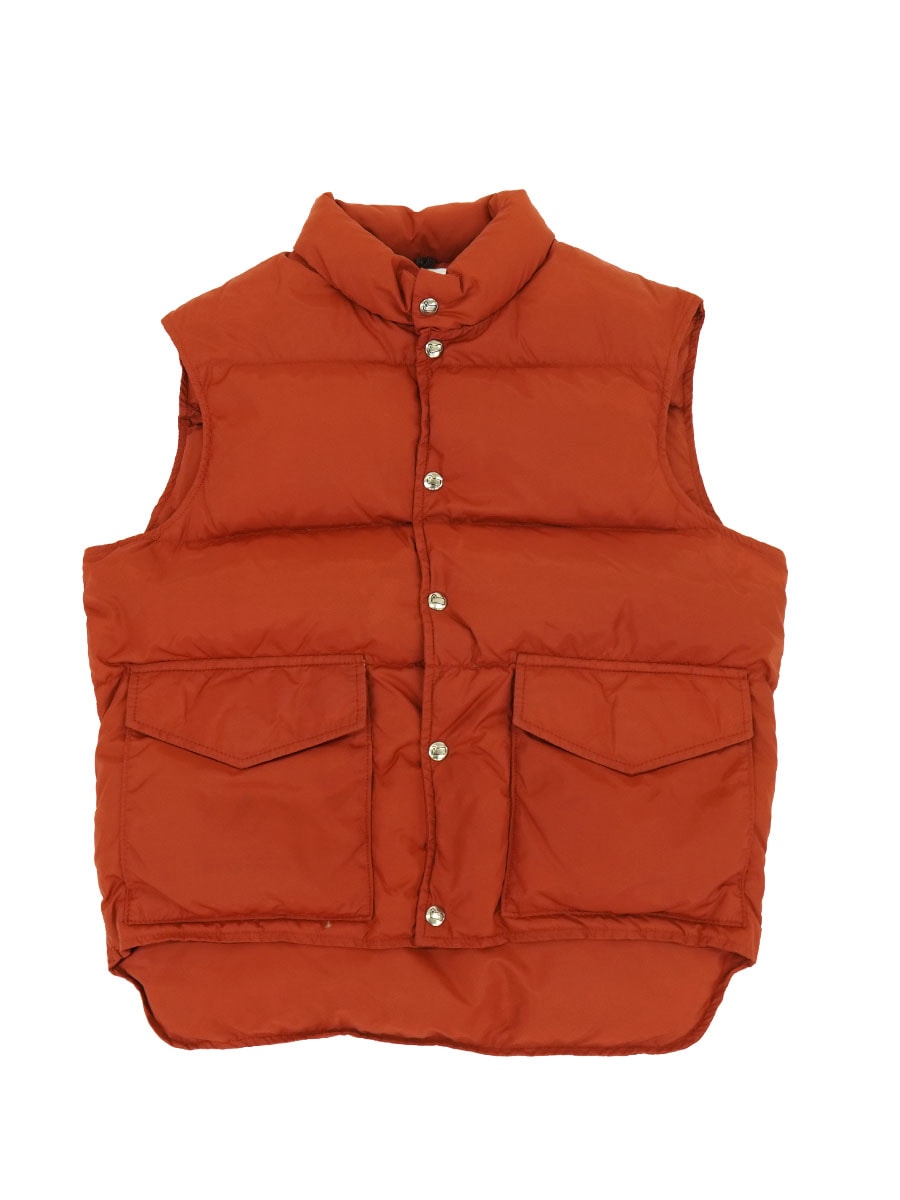 80's Woolrich 2ポケ ダウンベスト レンガ 表記(M)