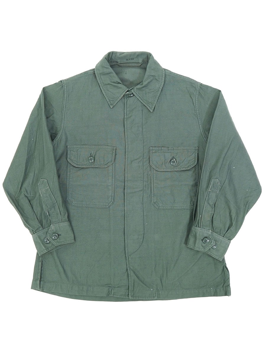 '57 U.S.AIR FORCE ユーティリティシャツ セージグリーン 表記(16x34)