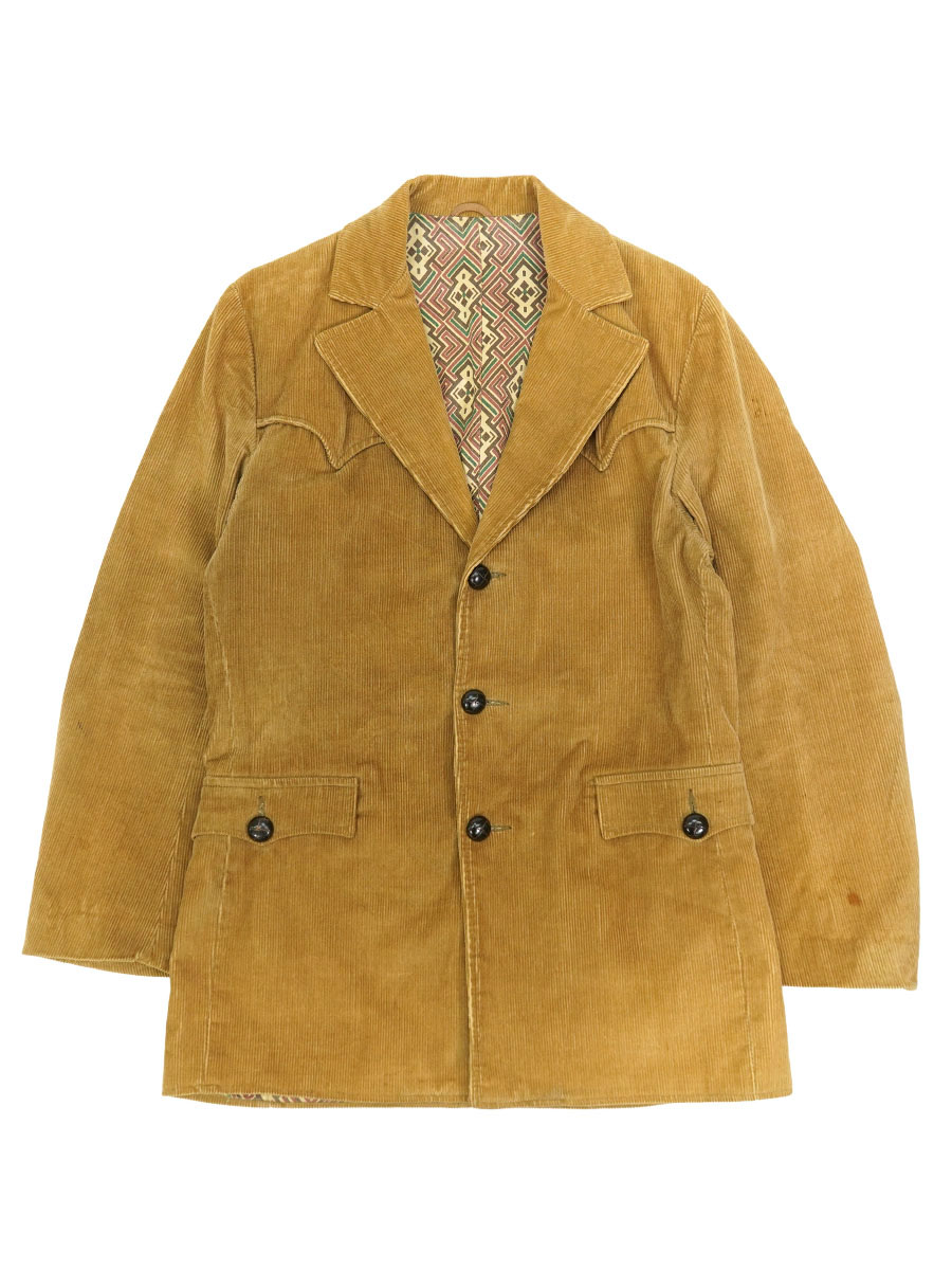 60's Pioneer Wear 裏地総柄 コーデュロイ テーラードジャケット 実寸(38位)